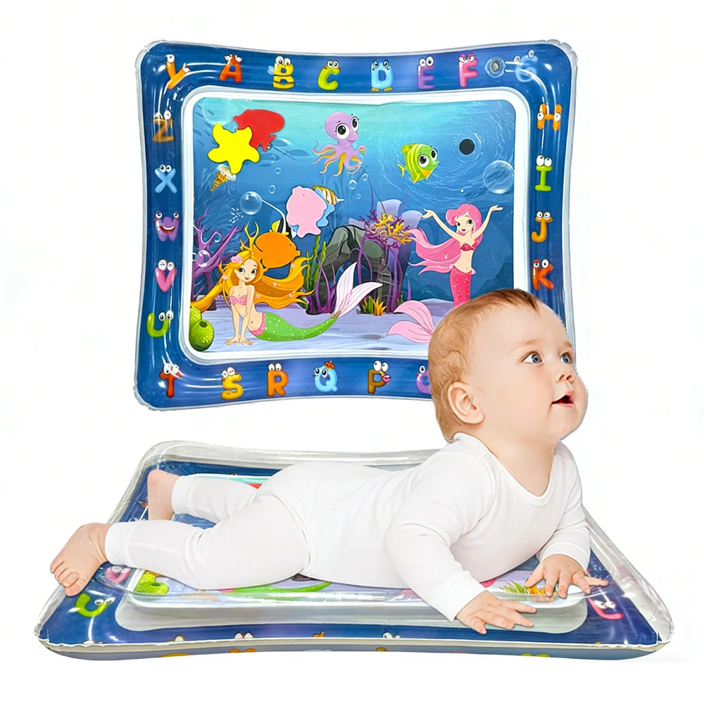 1pc Mermaid Inflatable PVC Playing Mat Baby Play Water Mat Toddler Pad Kids Early Education Activity Toys Mat Cushion Gift