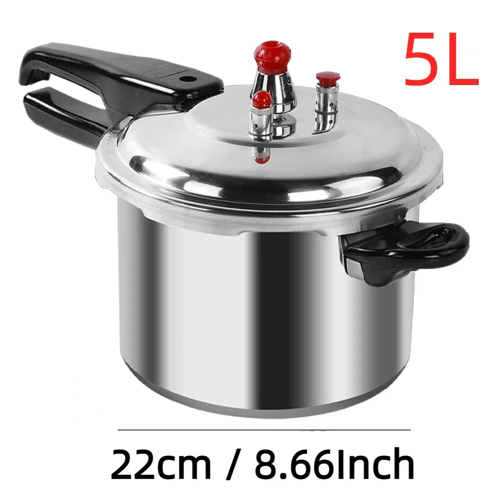 3/5/7/9 Litre Home Dual Handle aluminum Pressure Cooker Kitchen Catering Cookware UK