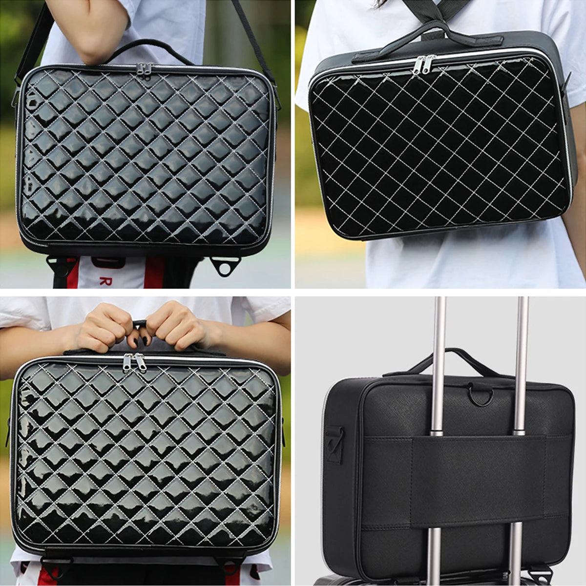 Large Waterproof Travel Organise Cosmetic Box PU Makeup Case