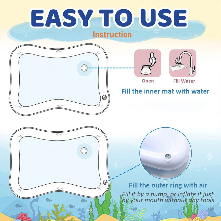 Baby PVC Water Inflatable Play Mat Cushion