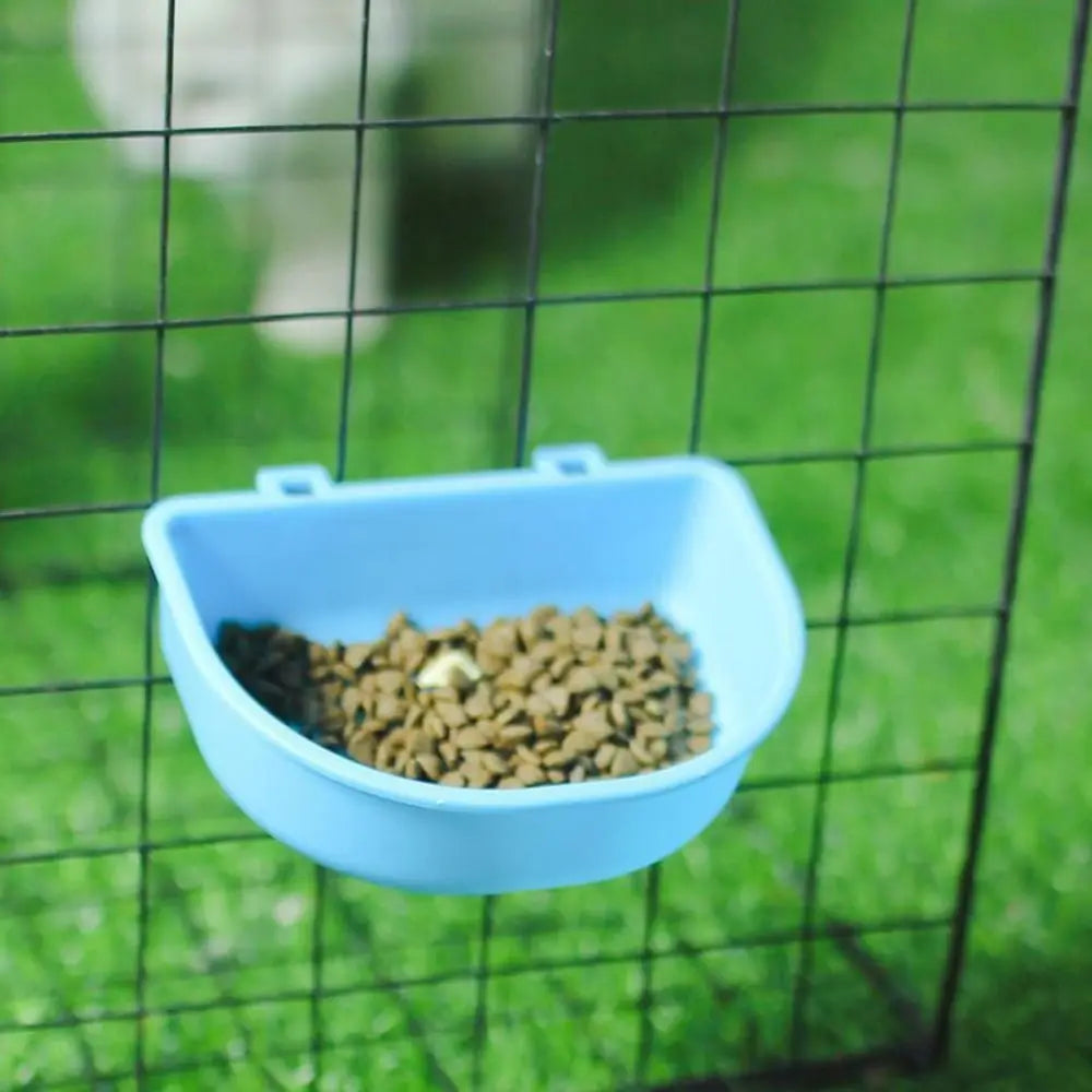 Large Capacity Plastic Pet Food & Water Feeder – Removable, Washable Hanging Drinking Fountain for Small Pets