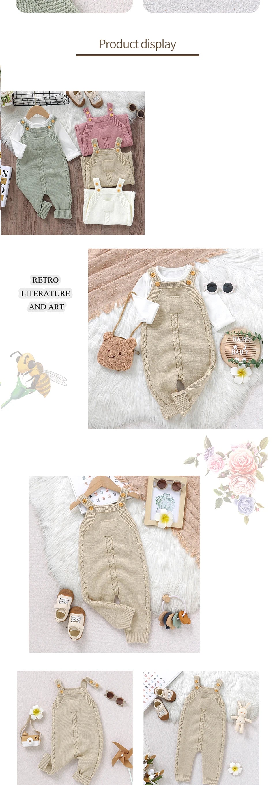 Baby Rompers for Boys Girls Solid Sleeveless Knitted Jumpsuits Playsuits 0-18m One Piece Newborn Netural Outfits Toddler Clothes