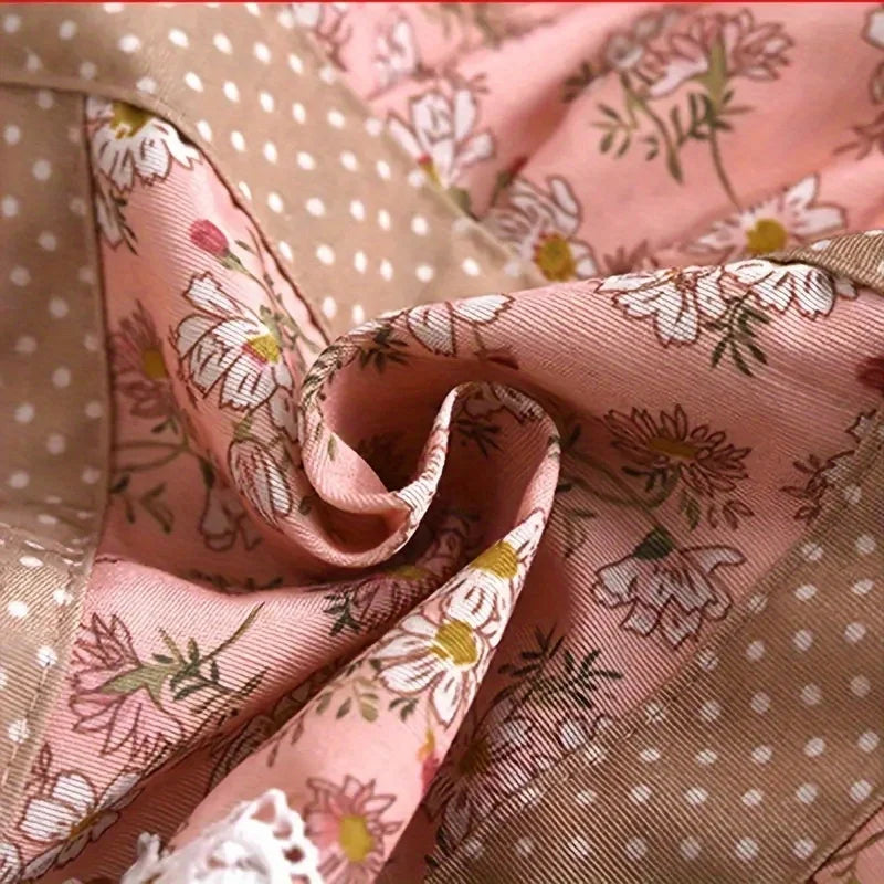 1pc Strap Canvas Floral Apron with Hood, Waterproof Oil-resistant Breathable Workwear Waist Apron