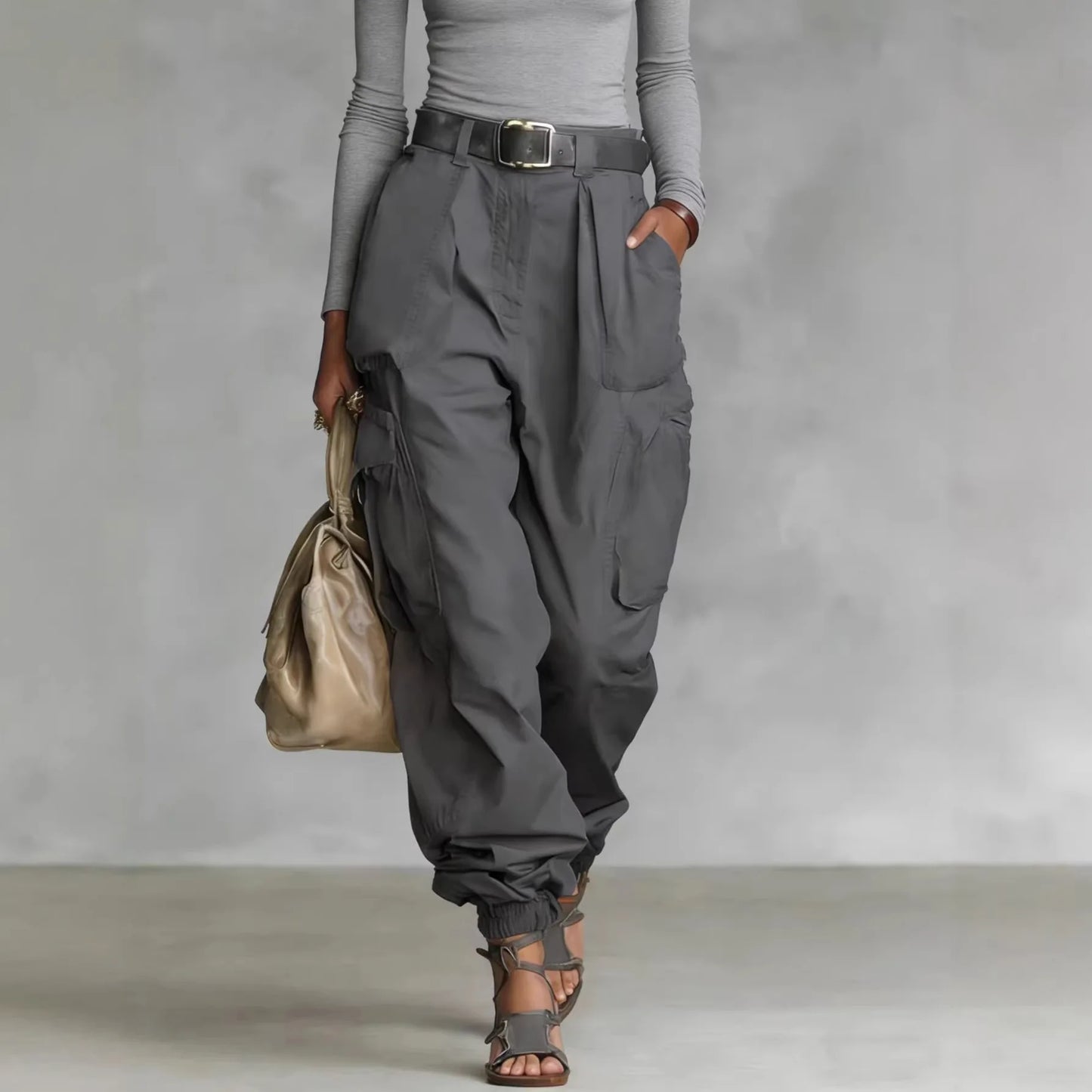 Pantalones De Mujer New High Waist Pocket Solid Color Overalls Women's Summer New Loose Casual Vacation Outdoor Sports Overalls