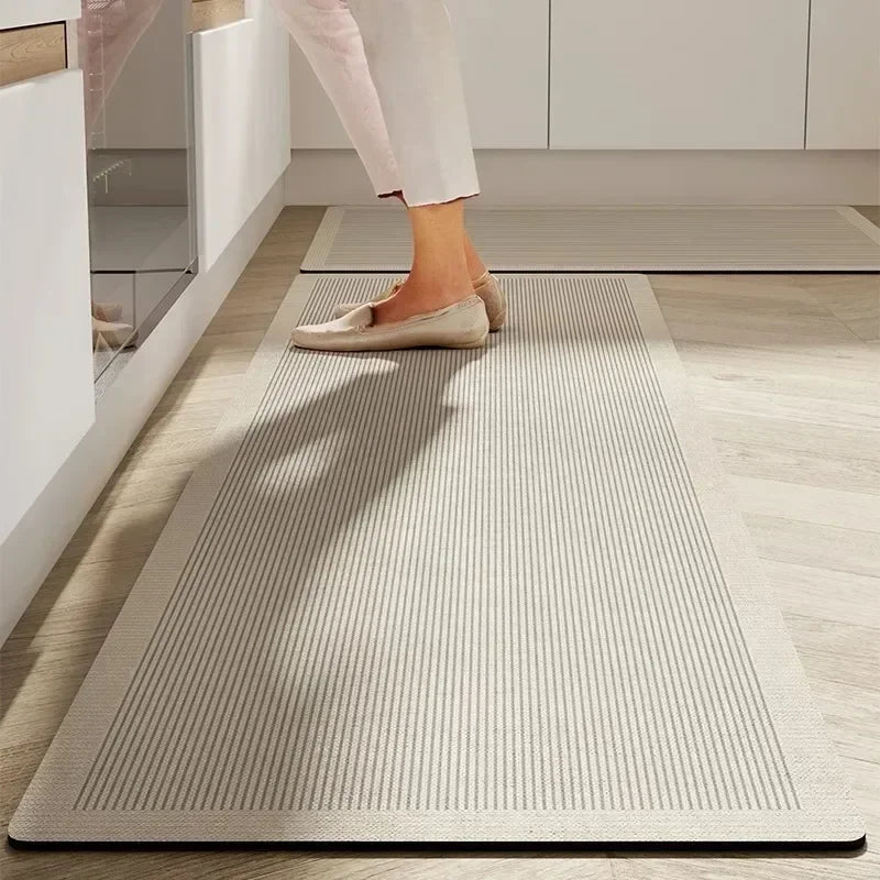 Carpet for Kitchen Floor Mat Pvc Leather Waterproof Non-slip Long Rug Oil-proof Foot Mats Pink Flower Home Decoration Rugs