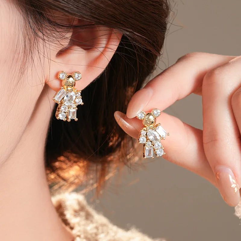 Zircon Bear Earrings