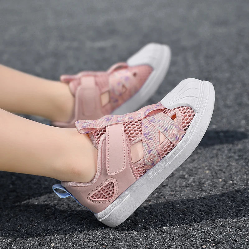 Summer Breathable Kids Sandals Boy and Girl Fashion Sneakers Lightweight Non Slip Walking Shoes Comfortable Sport Shoes
