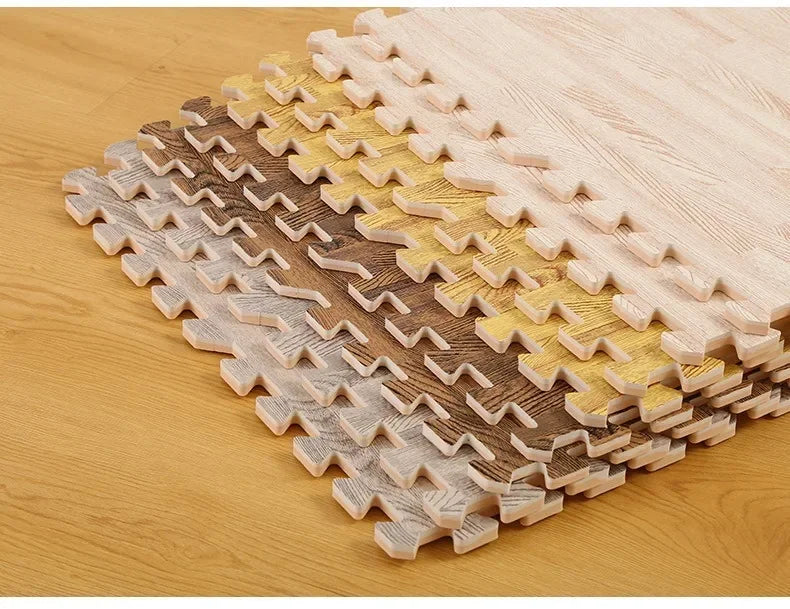 Baby Play Mat Interlocking Foam Tiles Thick Waterproof Floor Mat for Nursery Playroom Toddler Safe Crawling Puzzle Game