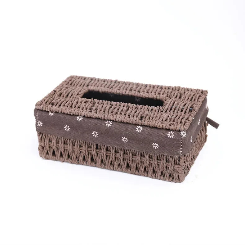 Creative Handmade Rattan Tissue Box