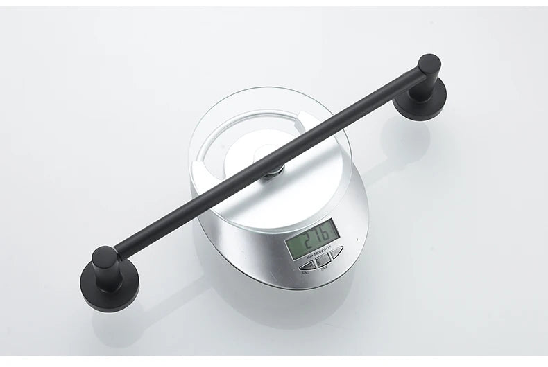 Bathroom Retractable Towel Single Bar Black, Chrome Single Towel Rack Extended Drying Towel Hanging Bar Bathroom Stainless Steel