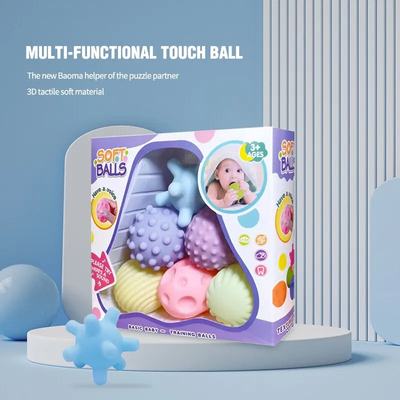6Pcs Soft Rubber Kneading Ball