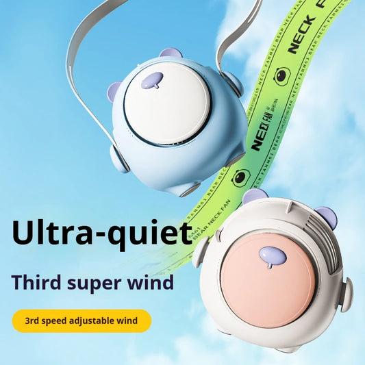 Portable Hanging Bladeless Electric Fan 3 Wind Speed Mini Handheld Fan