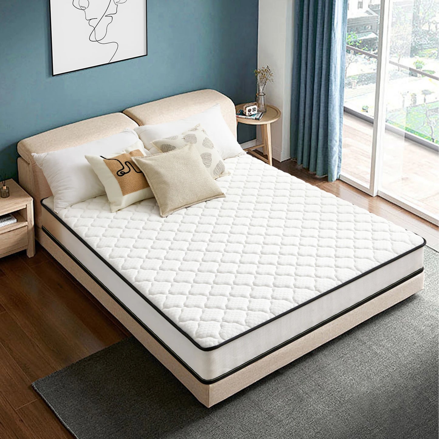 6 Inch innerpring Dream Ded Mattress Medium Firm Feel, Fiberglass Free, Host Youth Guest Bedroom, Mattress in A Box, Twin,Twinxl