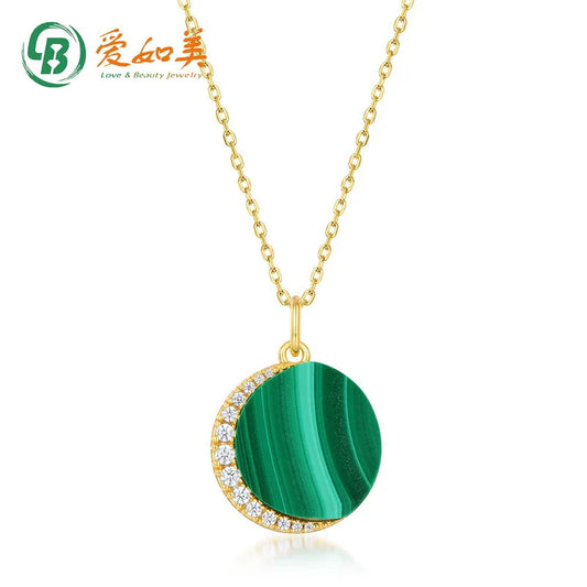 Light Luxury Style Star Moon Peacock Pendant 18K Gold PT950 Platinum Silver Plated 7-layer Gold Necklace Fashionable
