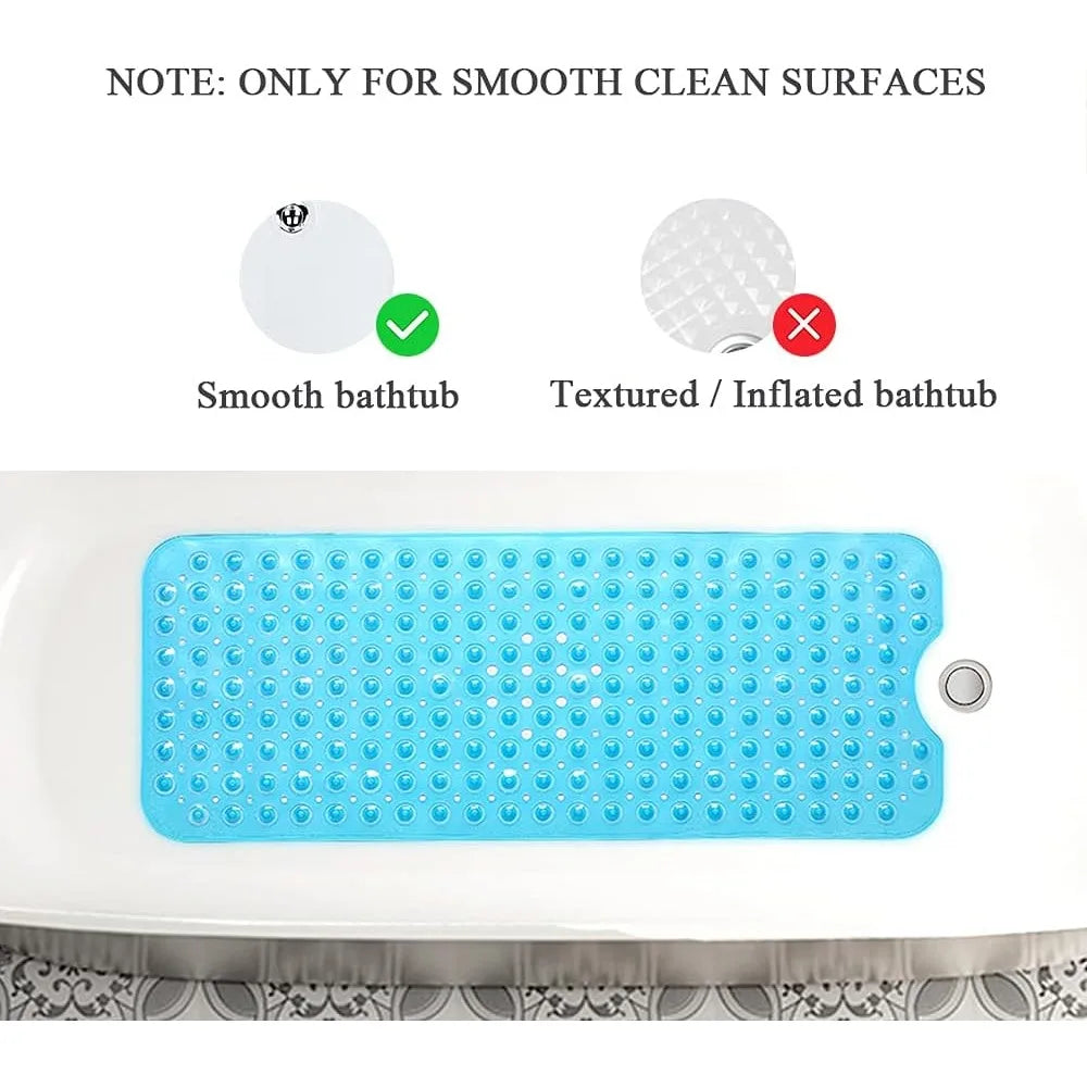Upgrade Baby Bath Mat,Non Slip Extra Long Bathtub Mat for Kids 40 X 16 Inch，Eco Friendly Machine Washable Bath Tub Shower Mat