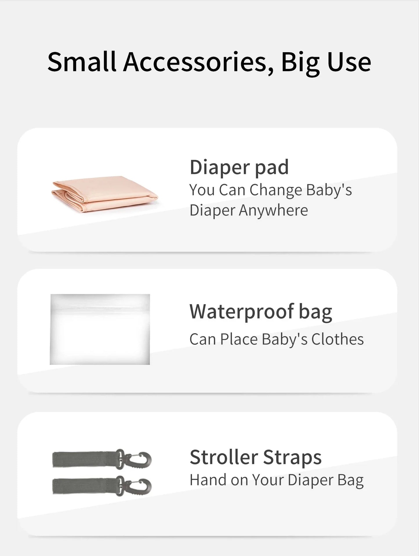 Nappy Bag Backpack Baby Essentials Travel Tote Multifunction Waterproof with Changing Station Pad Stroller Straps Big for Mommy