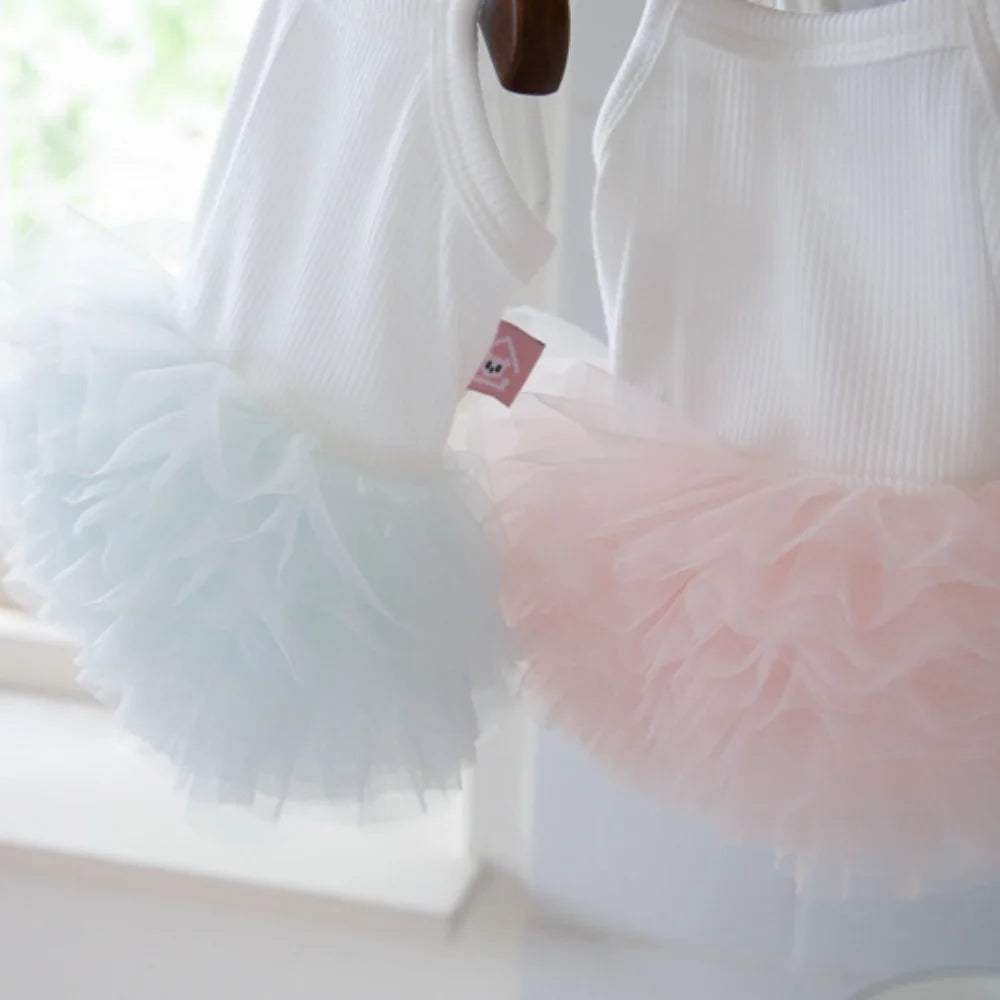 Pet Mesh Puffy Tutu Skirt – Layered Skirt for Small Dogs, Teddy Dogs, and Puppies