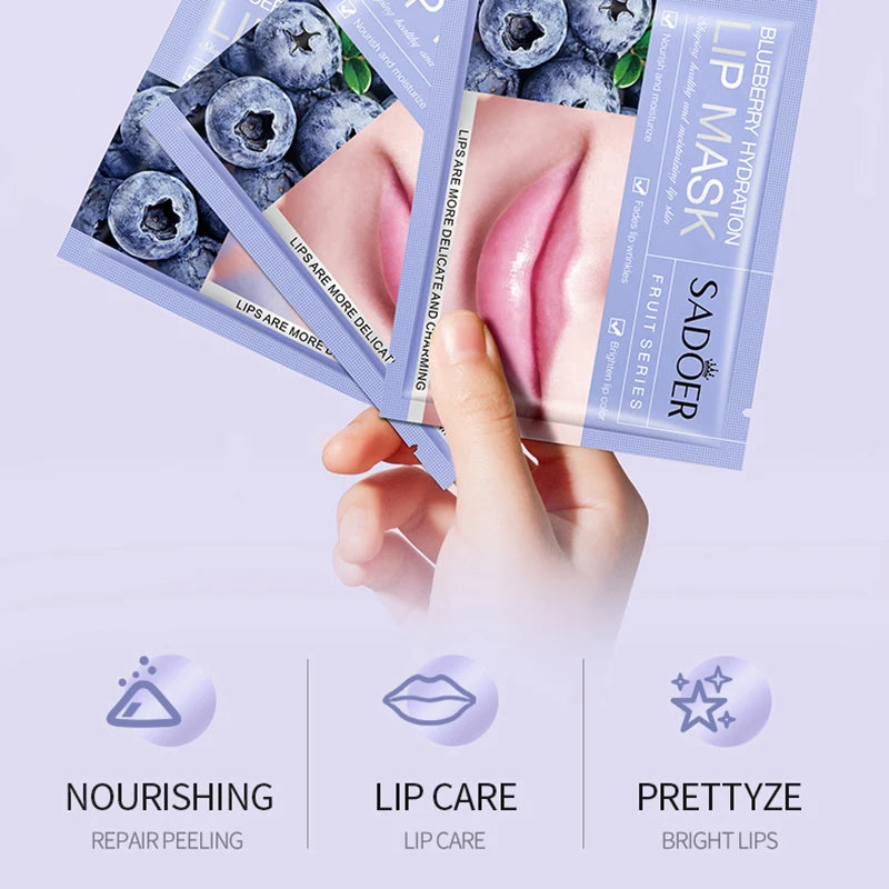 30pcs Fruits Lip Mask Moisturising Patches