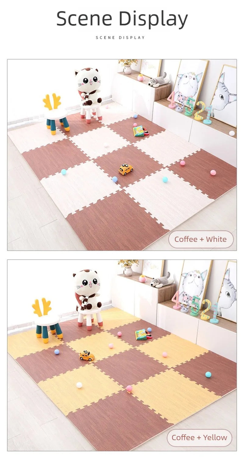 Baby Play Mat EVA Foam Puzzle Mat Kids Crawling Mat 30x30cm Floor Rug Splicing Tatami Pad Nursery Gym Activity Room Soft Carpets