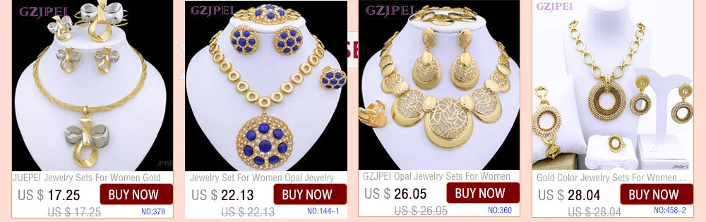 18K Gold Plated Dubai Jewelry Set