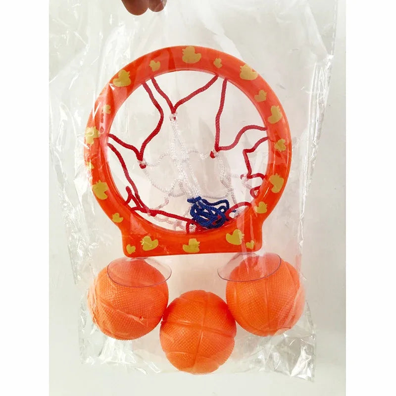 Baby Kids Mini Basketball Bathtub Water Play Set with 3 Balls Funny Shower Bath Fun Toys for Toddlers Educational and Safe
