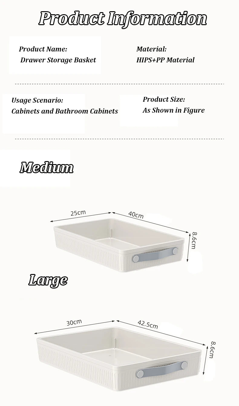 Kitchen Sliding Drawer with Slide Rail Cabinet Clothes Spice Dish Bowl Storage Rack Pull Out Cabinet Organiser Tray With Handle