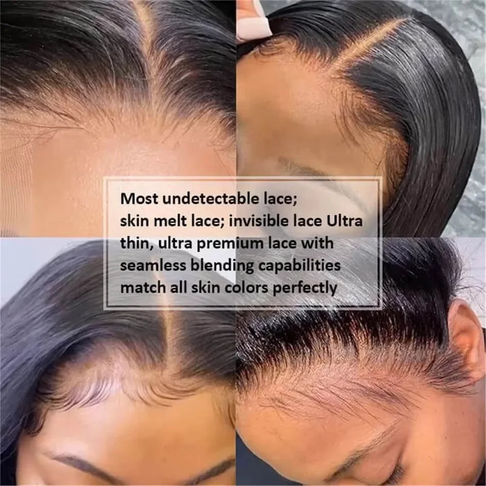 30 40 Inch 13x4 13x6 Straight HD Lace Frontal Wigs Brazilian Remy Lace Front Human Hair Wig Pre Plucked For Women 200 Density