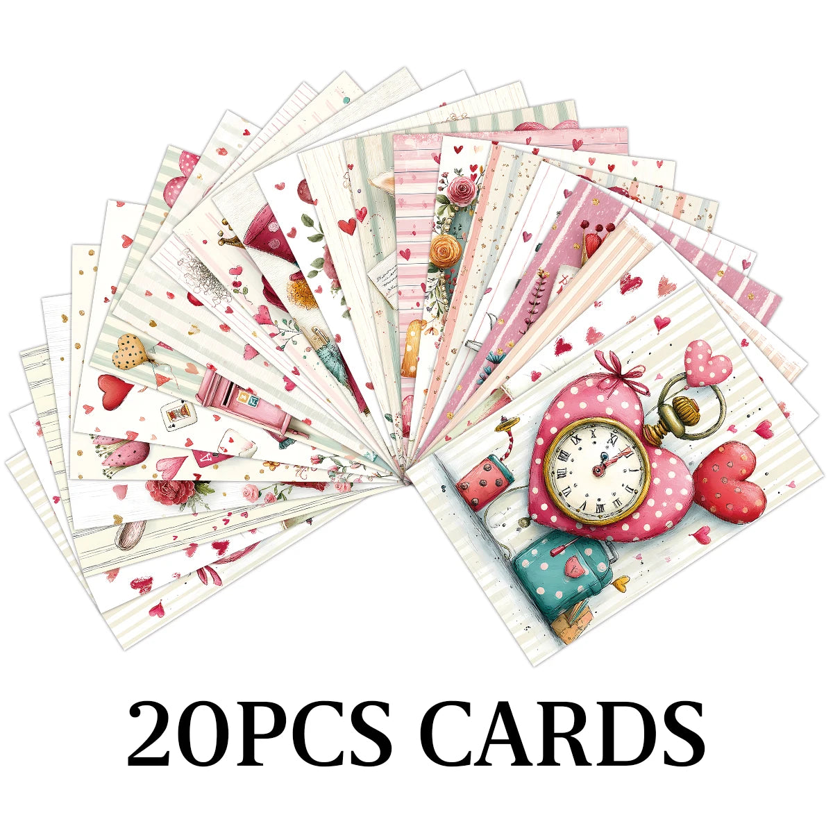 20pcs Aesthetic Love Theme Postcards,Bunny Illustration,For Home Wall,Valentine's Day,Easter Party Decor,Gift Wrap Inserts Cards