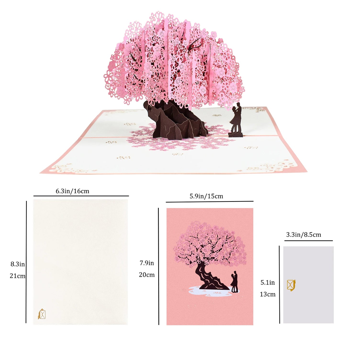 3D Love Pop Up Card for Valentine's Day Wedding Invitations Anniversary Wife Husband