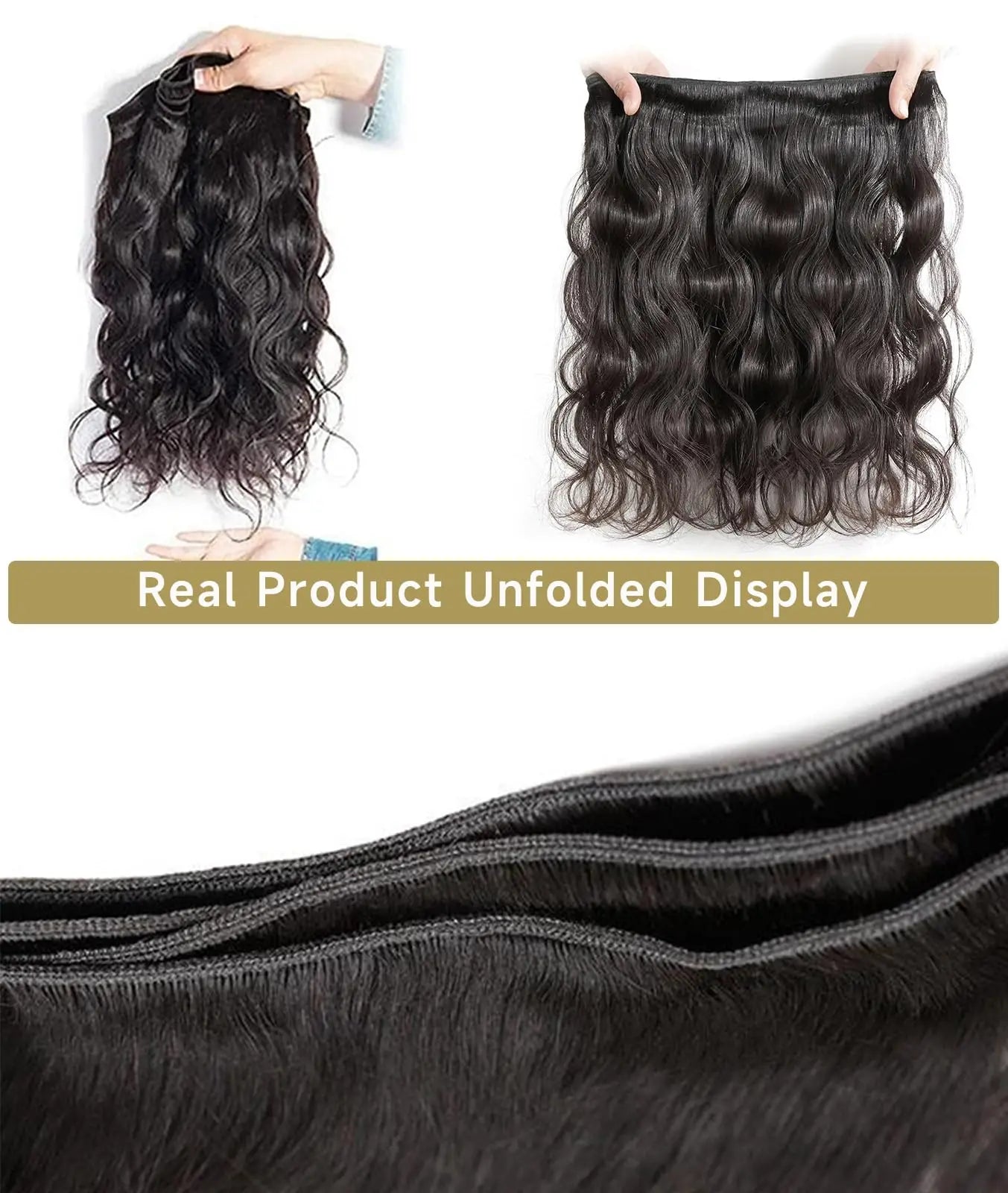 20 22 24 Inch Natural Black Body Wave 3 Bundles Brazilian Hair Water Wavy Weave Human Hair Bundles Hair Extensions For Women