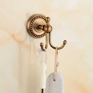 Solid Brass Bathroom Accessories Set,Robe hook,Paper Holder,Towel Bar,Soap Basket,Bathroom Fitting Sets