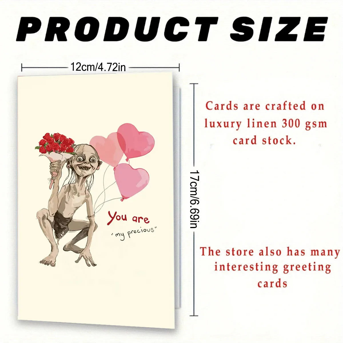 Valentine's Day Greeting Card with Envelope, Love You So Much Dachshund Design, Paper Card for Anyone, Romantic Gift for Husband