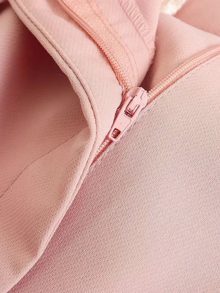 2 Piece Set Pink Tank Tops & Straight Leg Pants