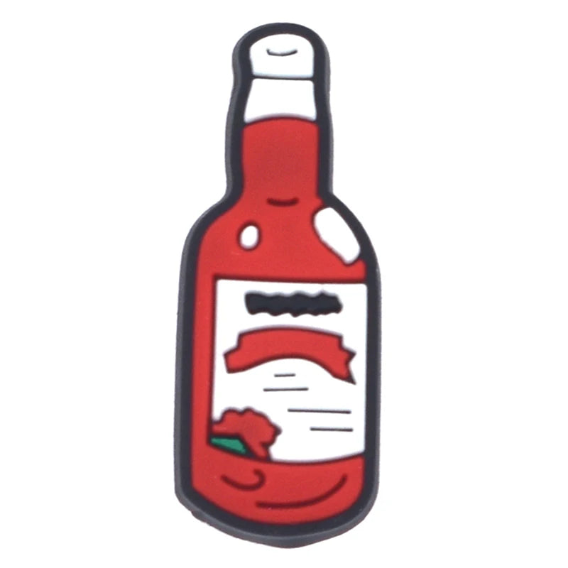 1PCS Cartoon Snack Shoe Charm – PVC Food & Drink Button for Slippers, Bags, and DIY Decor