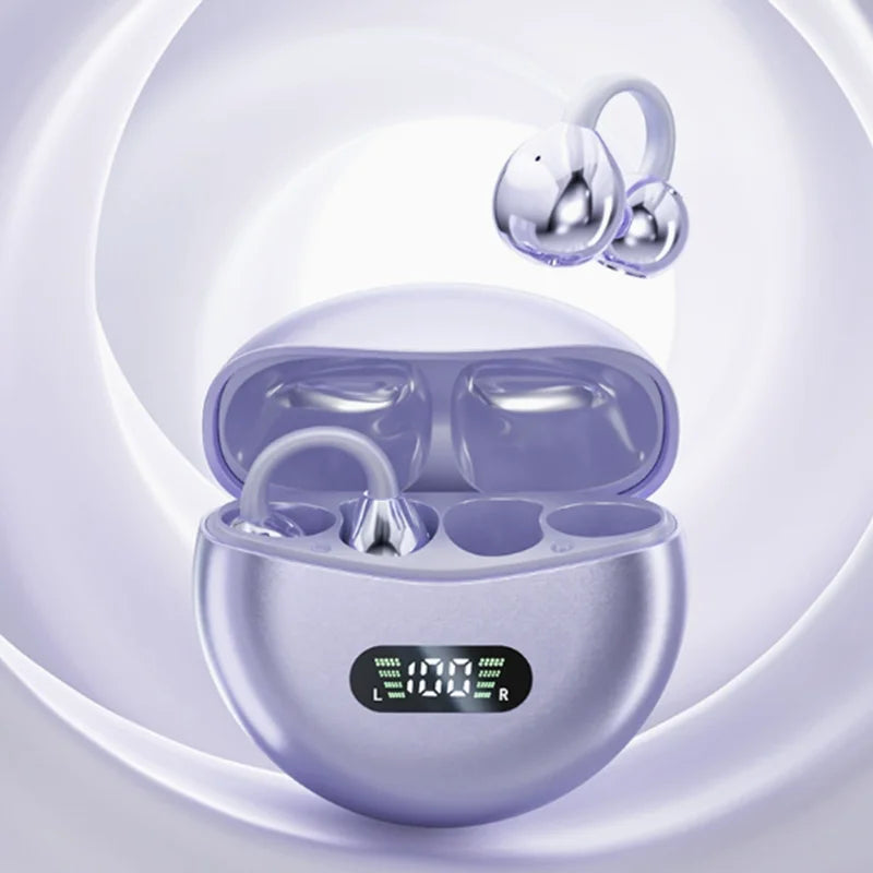 Hot Sale Bluetooth Clip-on Earphones Premium Sound Quality Long Battery Life Perfect for Sports Earbuds Headphones With Mic