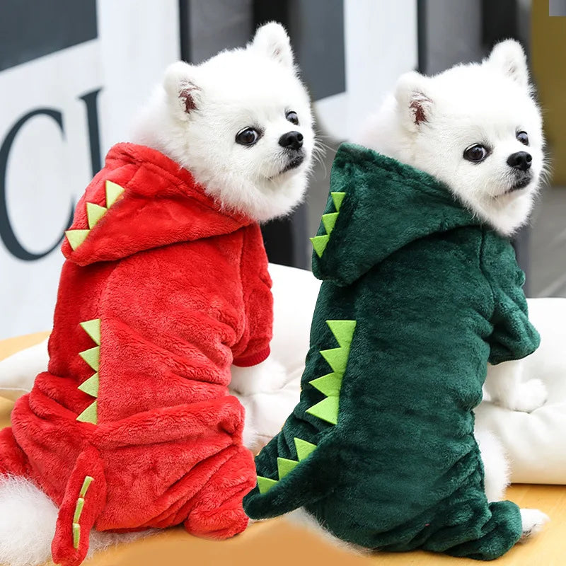 Dinosaur Dog Fleece Pet Jumpsuit