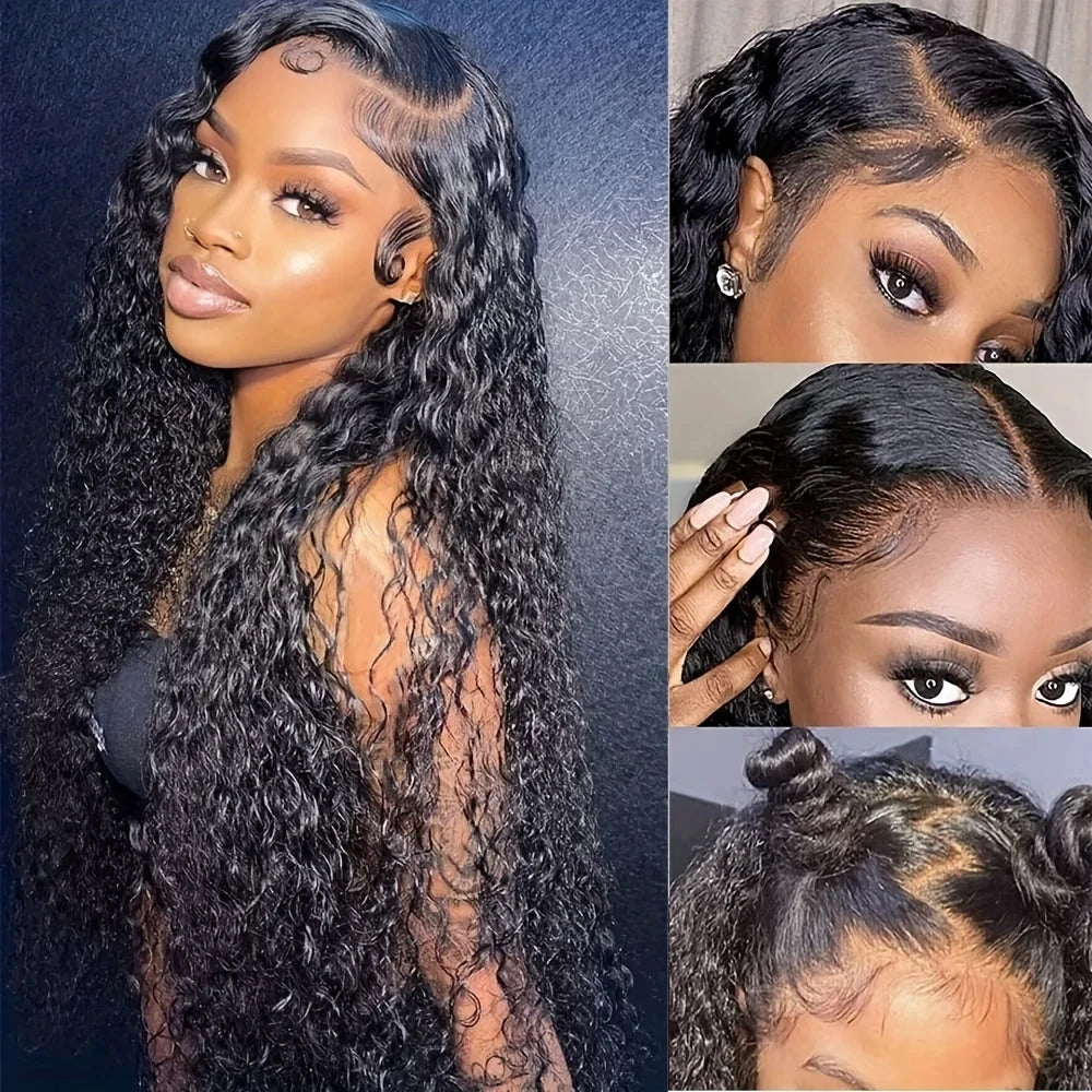 Nneka Deep Wave Frontal Wig 13x6 Hd Lace Water Wave Human Hair Wig Curly Wigs 13x4 Lace Front Wig Human Hair Brazilian Hair