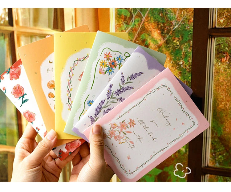 3D pop-up style creative minimalist greeting card original flower blessing card happy birthday party invitation letter gift