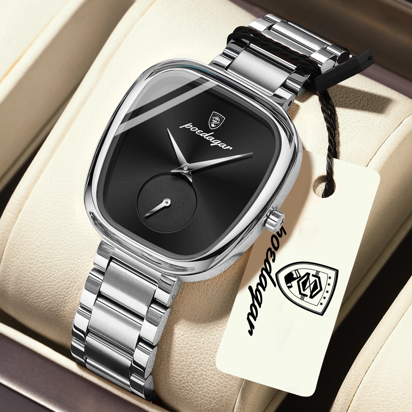 POEDAGAR Fashion Watch For Woman Waterproof Stainless Steel Quartz Couple Watches High Quality Ladies Wristwatch Girlfriend Gift