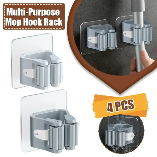 10Pc Wall Mounted Mop Organiser Holder