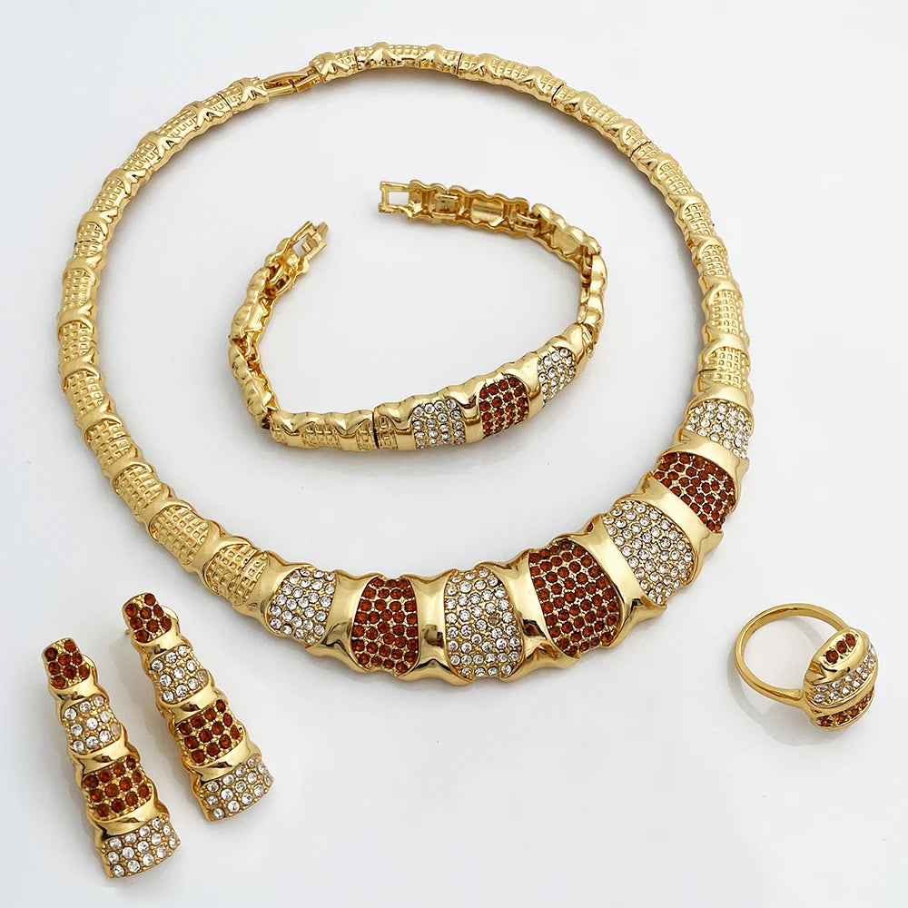 18K Gold Plated Dubai Jewelry Set