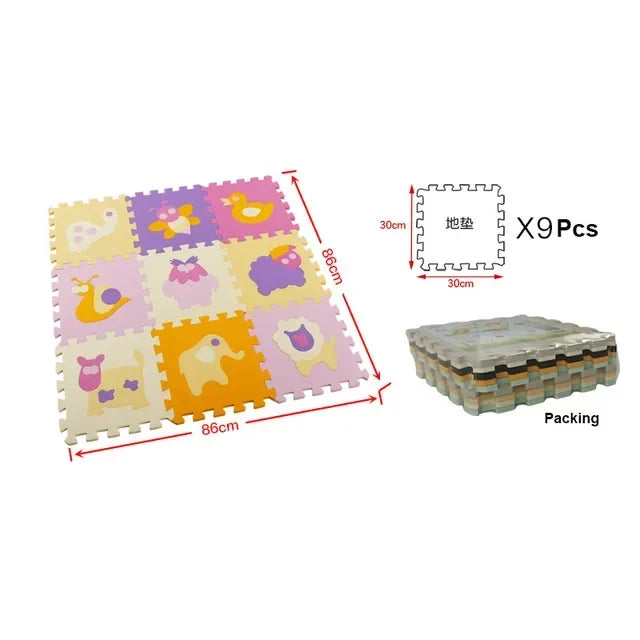 Baby Play Mat 30x30cm Kids EVA Foam Puzzle Carpet Interlocking Floor Tiles Educational Alphabet Numbers Activity Gam Floor Mats
