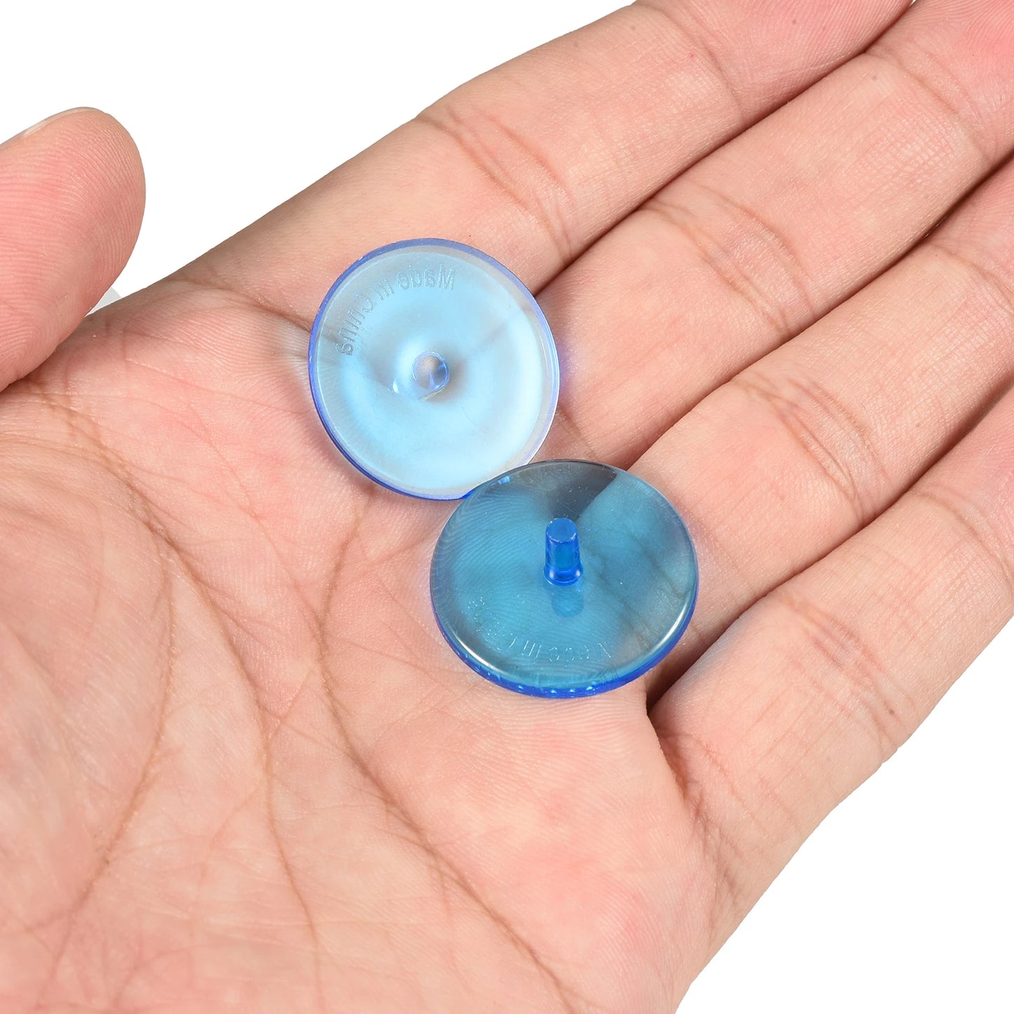 Golf Ball Marker, 50 Pack 24mm Round Transparent Flat Position Mark Places Marking Tool Golf Sport Accessory, Blue Green
