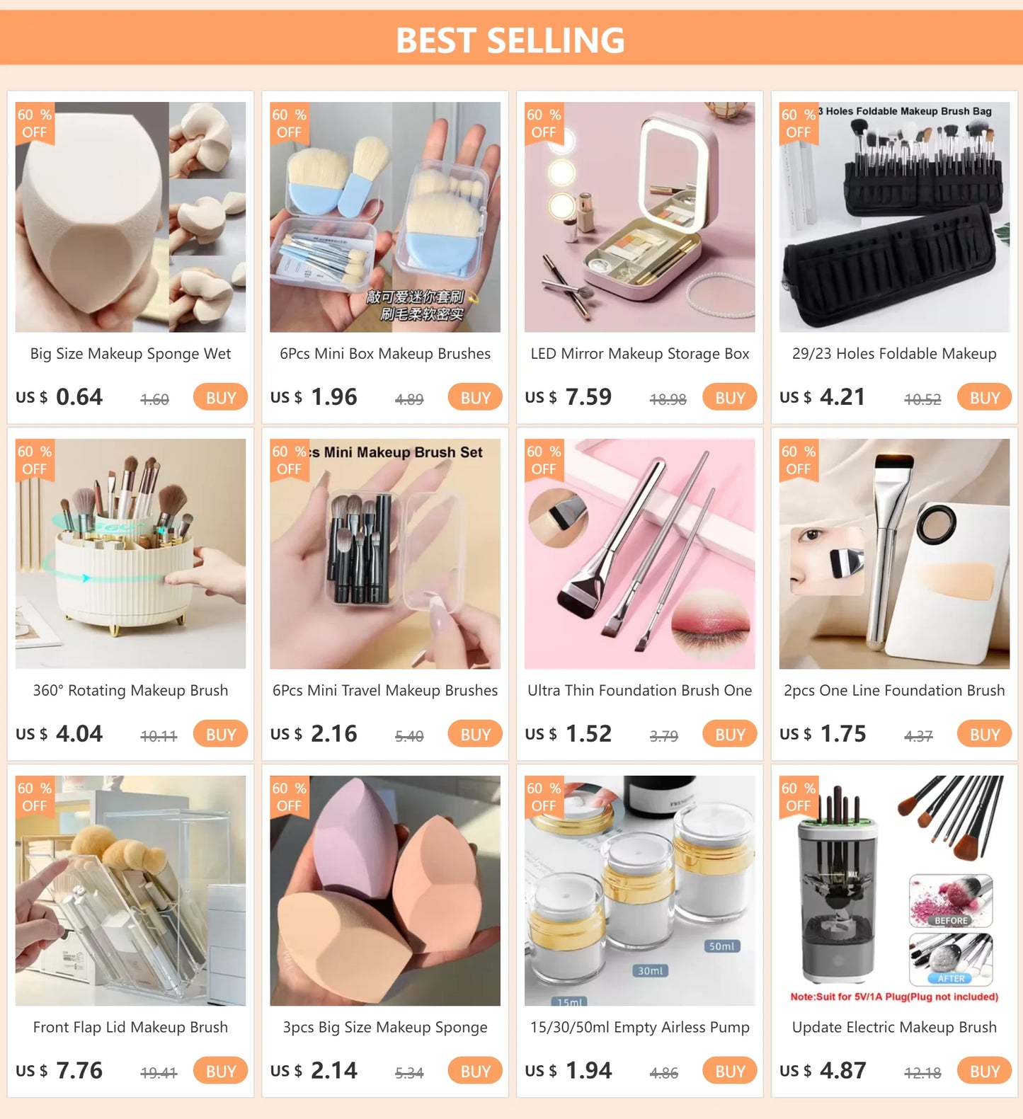 29 Foldable Makeup Brush Bag