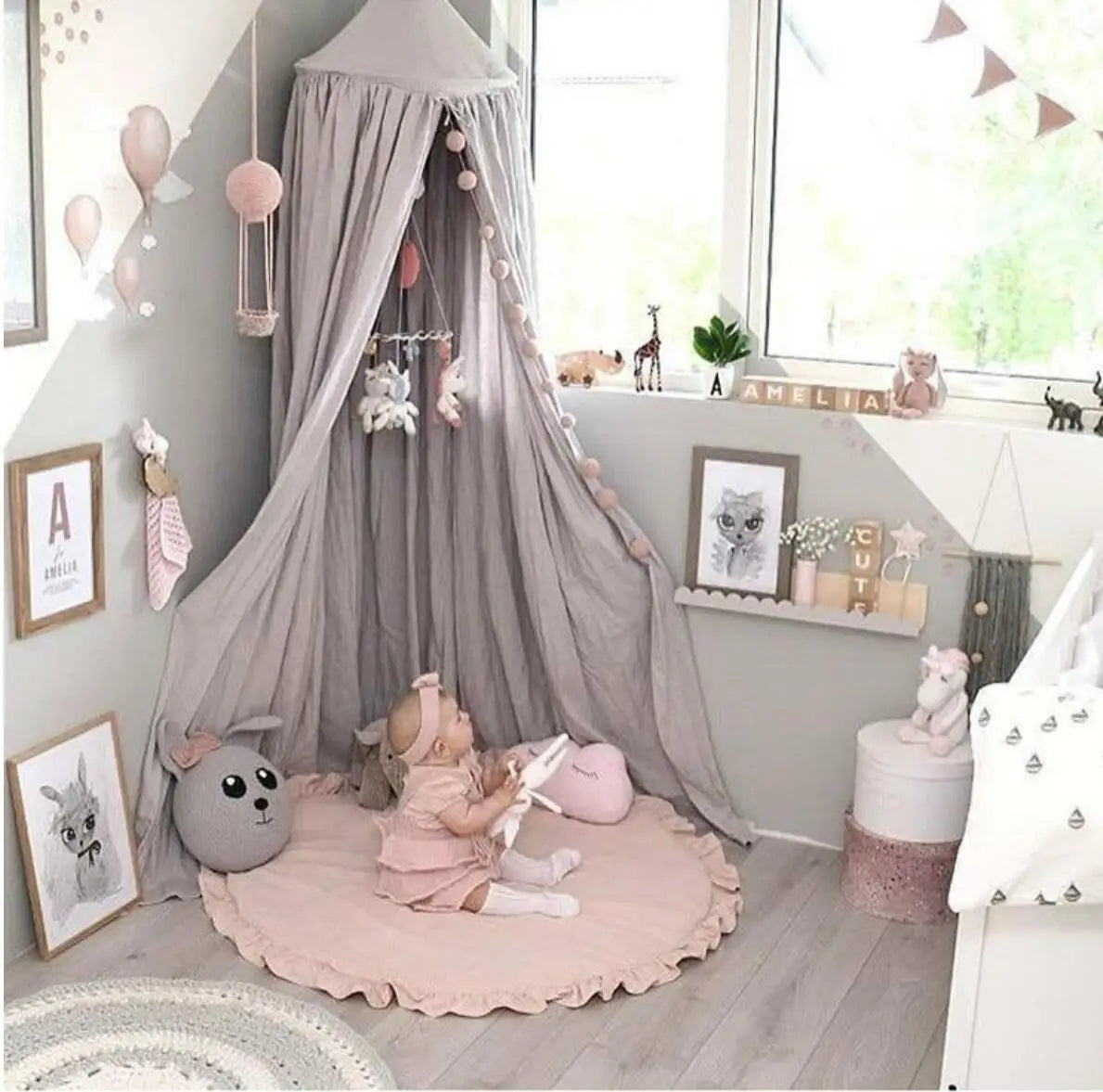 Newborn Baby Play Mats Toys Soft Cotton Round Crawling Pad Newborn Game Rugs Floor Carpet For Children Room Decor Photo Props
