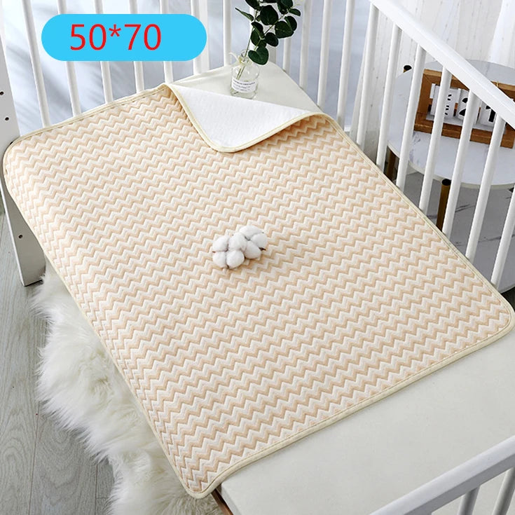Baby Diaper Changing Mat Infant Cotton Reusable Diaper Pad Waterproof Crib Sheet Washable Newborn Bed Cover Urine Nappy Mattress