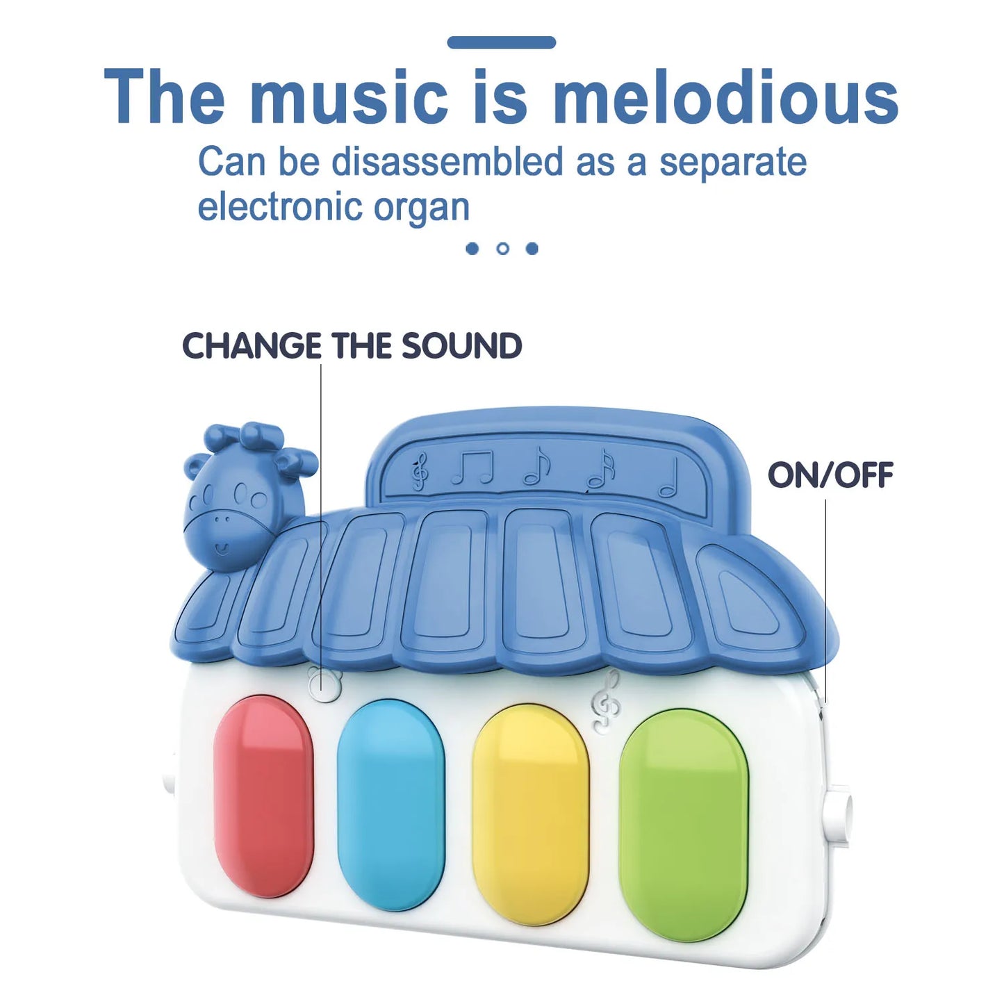 Children’s Pedal Piano – Early Education Music Toy with Light-Up Crawling Mat for Baby Fitness and Learning