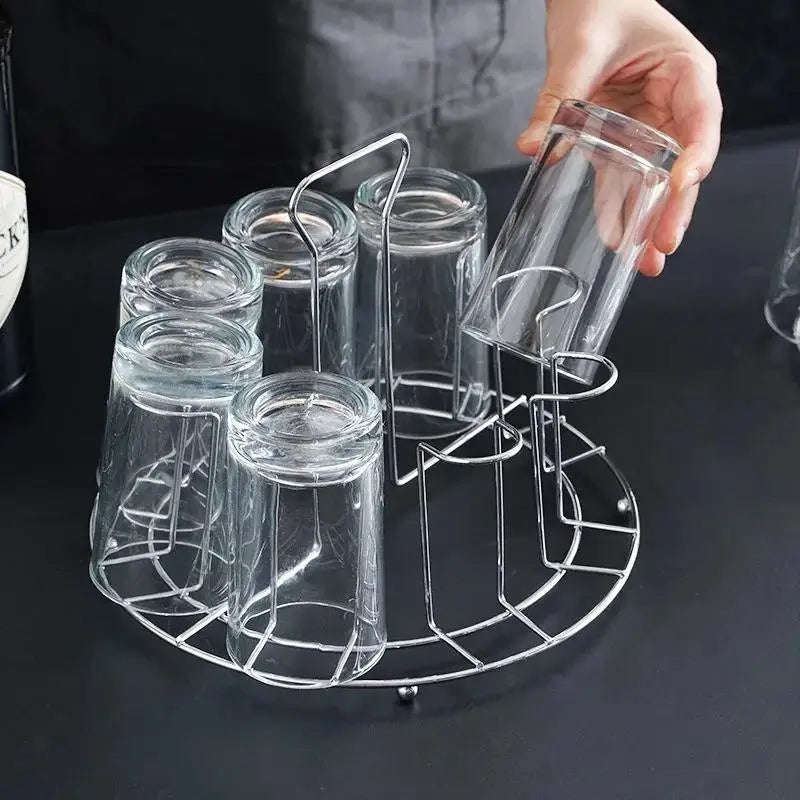 New European Style Cup Rack Stand Holder simpleArt Standing Mug Saucer Ceramic Cup Holder Household Counter Bar Kitchen Supplies