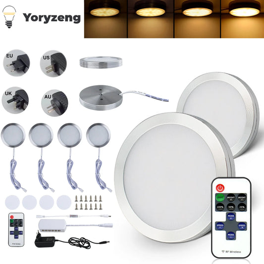 Under Cabinet LED Night Lights Display Case Closet Lamp Remote Control for Home Kitchen Showcase Wardrobe Cupboard Decoration