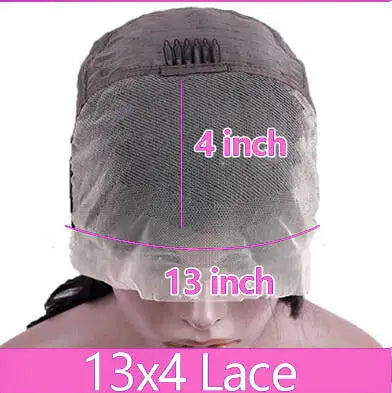 44 46 inches 200 Density Straight 13x6 HD Transparent Lace Natural Color Brazilian Human Hair Wig For Women Frontal Lace Wig